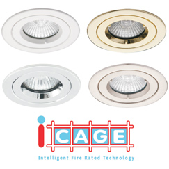 icage AICD - Chrome Fire Rated Downlight